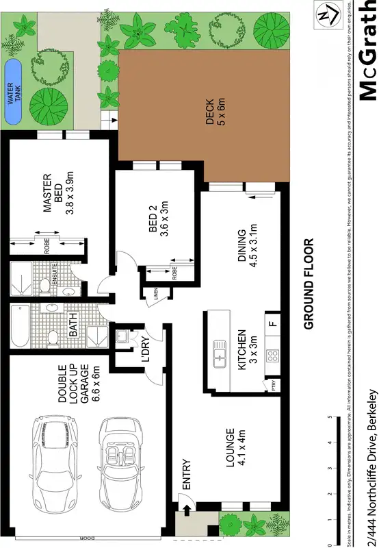 Floorplan of Homely villa listing, 2/444 Northcliffe Drive, Berkeley NSW 2506