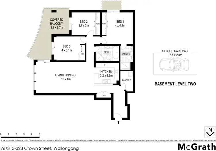 Floorplan of Homely apartment listing, 76/313 Crown Street, Wollongong NSW 2500