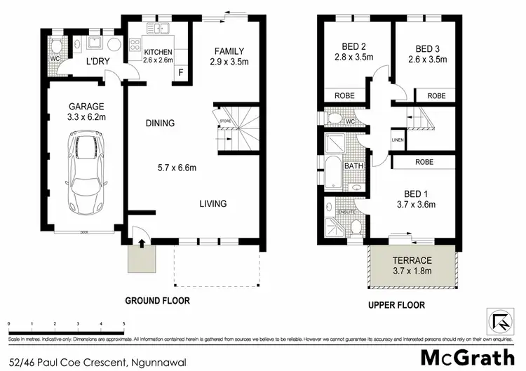 Floorplan of Homely townhouse listing, 52/46 Paul Coe Crescent, Ngunnawal ACT 2913