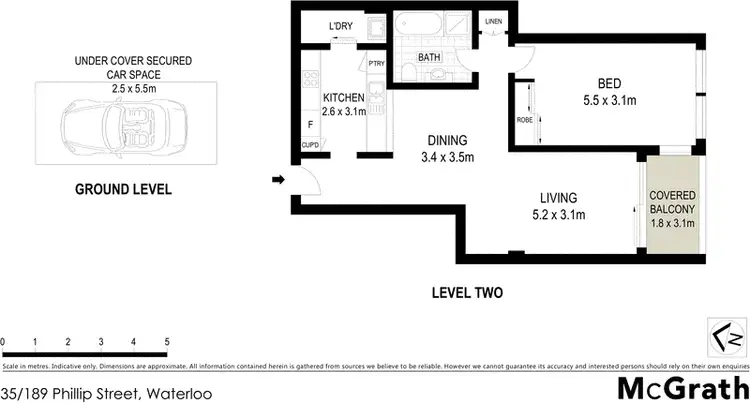 Floorplan of Homely apartment listing, 35/189 Phillip Street, Waterloo NSW 2017