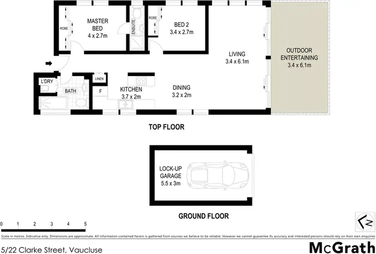Floorplan of Homely apartment listing, 5/22 Clarke Street, Vaucluse NSW 2030