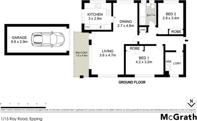 Floorplan of Homely apartment listing, 1/15 Ray Road, Epping NSW 2121