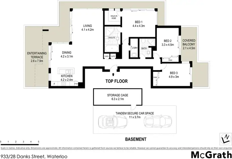 Floorplan of Homely apartment listing, 933/28 Danks Street, Waterloo NSW 2017
