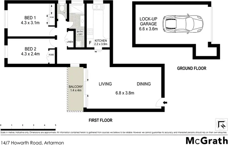 Floorplan of Homely apartment listing, 14/7 Howarth Road, Artarmon NSW 2064