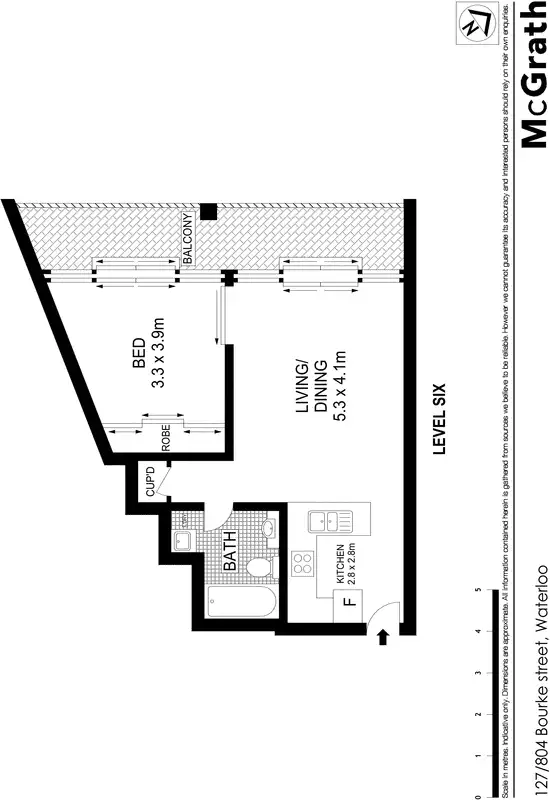 Floorplan of Homely apartment listing, 127/804 Bourke Street, Waterloo NSW 2017