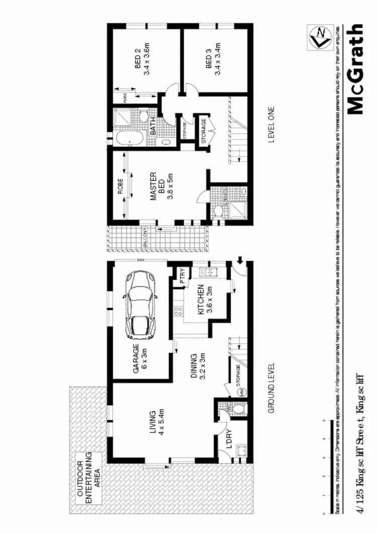 Floorplan of Homely townhouse listing, 4/125 Kingscliff Street, Kingscliff NSW 2487