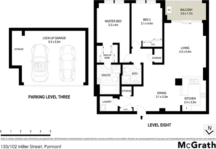 Floorplan of Homely apartment listing, 133/102 Miller Street, Pyrmont NSW 2009