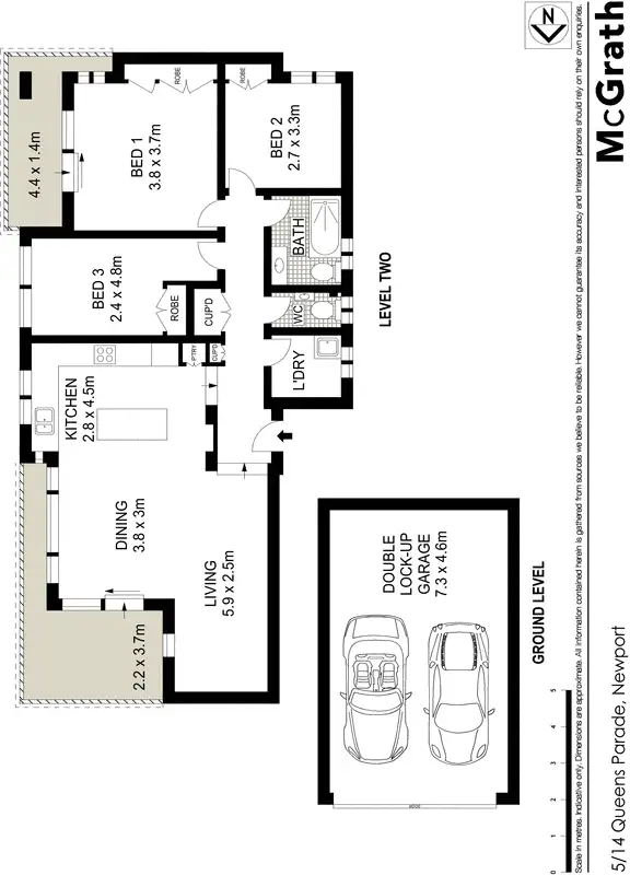 Floorplan of Homely apartment listing, 5/14 Queens Parade, Newport NSW 2106