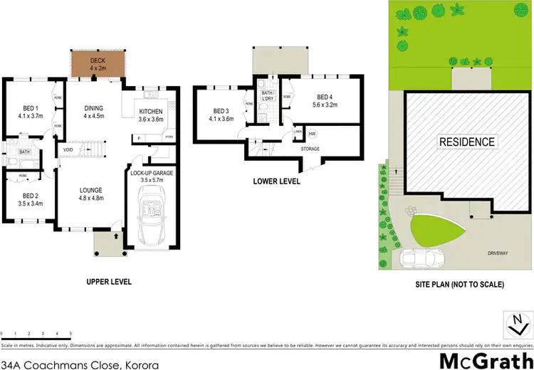 Floorplan of Homely house listing, 34A Coachmans Close, Korora NSW 2450