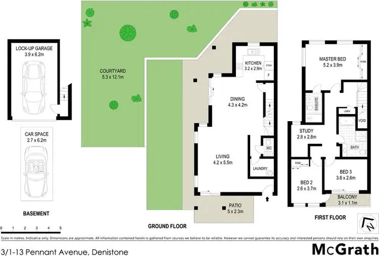 Floorplan of Homely townhouse listing, 3/1-13 Pennant Avenue, Denistone NSW 2114