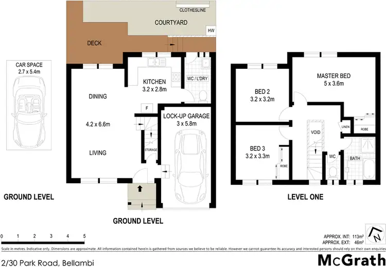 Floorplan of Homely townhouse listing, 2/30 Park Road, Bellambi NSW 2518