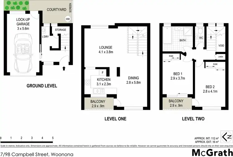Floorplan of Homely townhouse listing, 7/98 Campbell Street, Woonona NSW 2517