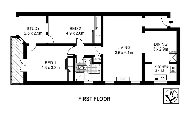 Floorplan of Homely apartment listing, 5/18 Manion Avenue, Rose Bay NSW 2029