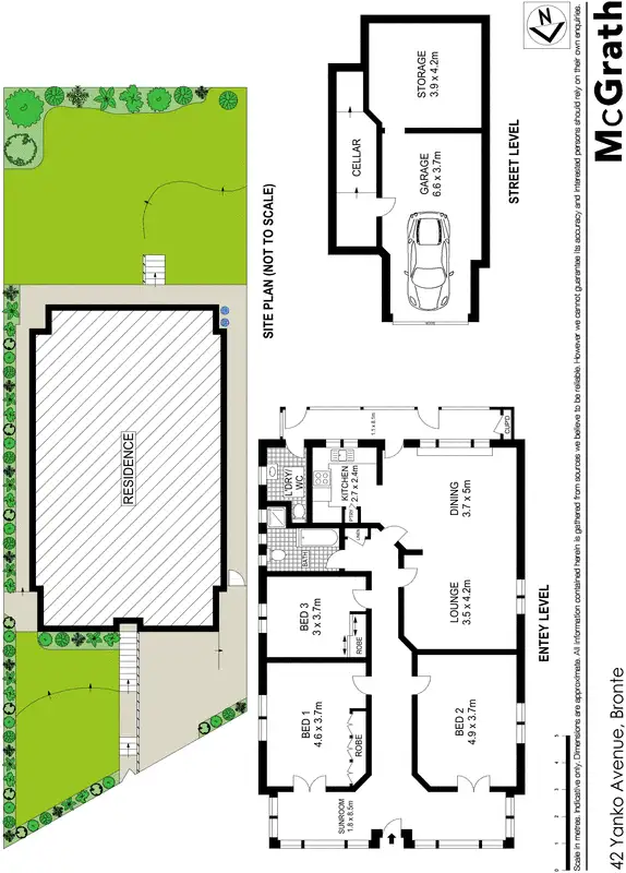 Floorplan of Homely house listing, 42 Yanko Avenue, Bronte NSW 2024