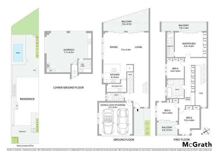 Floorplan of Homely semi-detached listing, 606A Henry Lawson Drive, East Hills NSW 2213
