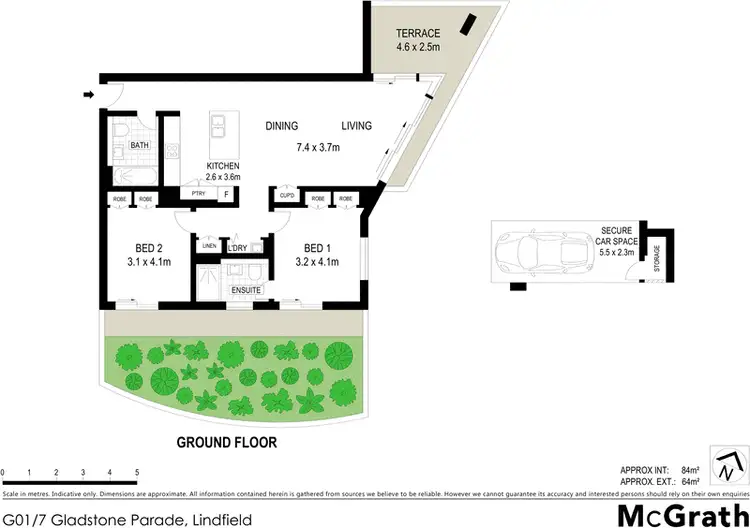 Floorplan of Homely apartment listing, G01/7 Gladstone Parade, Lindfield NSW 2070