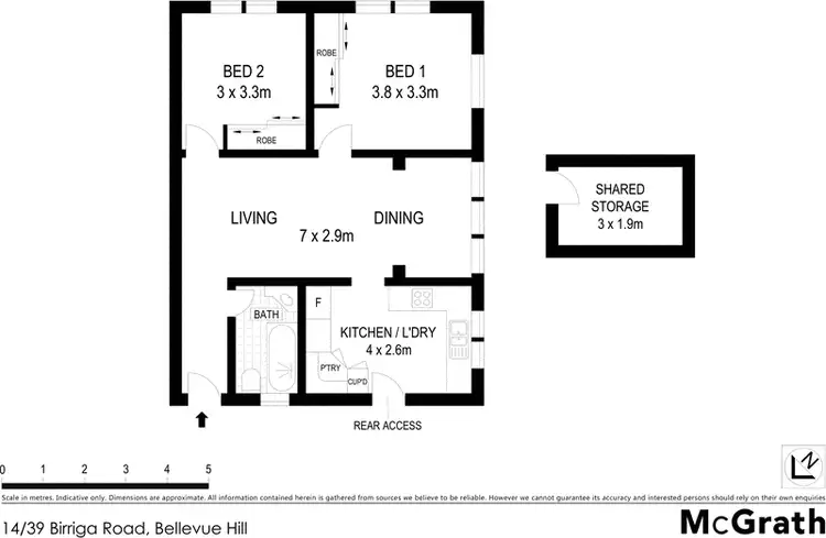 Floorplan of Homely apartment listing, 14/39 Birriga Road, Bellevue Hill NSW 2023