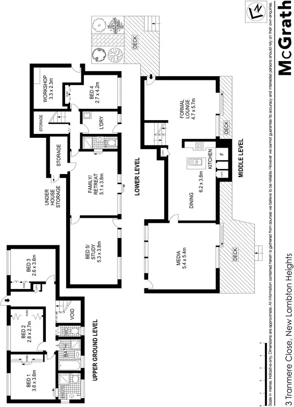 Floorplan of Homely house listing, 3 Tranmere Close, New Lambton Heights NSW 2305