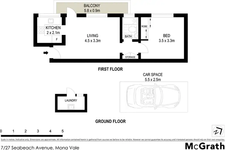 Floorplan of Homely apartment listing, 7/27 Seabeach Avenue, Mona Vale NSW 2103