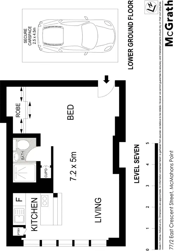 Floorplan of Homely studio listing, 77/2 East Crescent Street, Mcmahons Point NSW 2060