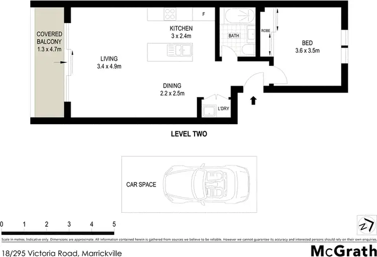 Floorplan of Homely apartment listing, 18/295 Victoria Road, Marrickville NSW 2204