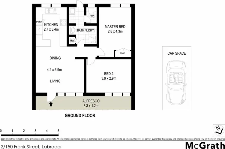 Floorplan of Homely apartment listing, 2/150 Frank Street, Labrador QLD 4215