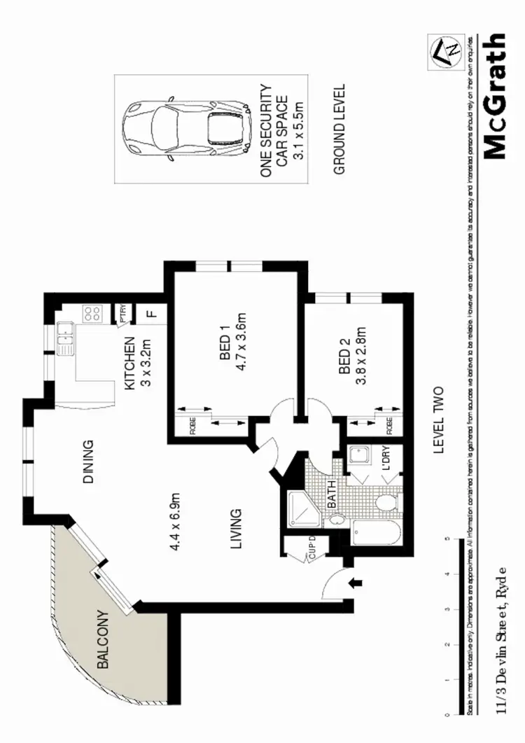 Floorplan of Homely apartment listing, 11/3 Devlin Street, Ryde NSW 2112