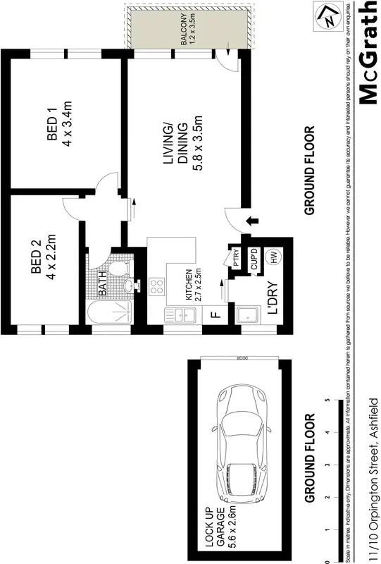 Floorplan of Homely apartment listing, 11/10 Orpington Street, Ashfield NSW 2131