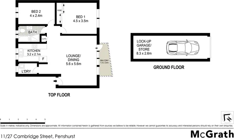 Floorplan of Homely apartment listing, 11/27 Cambridge Street, Penshurst NSW 2222