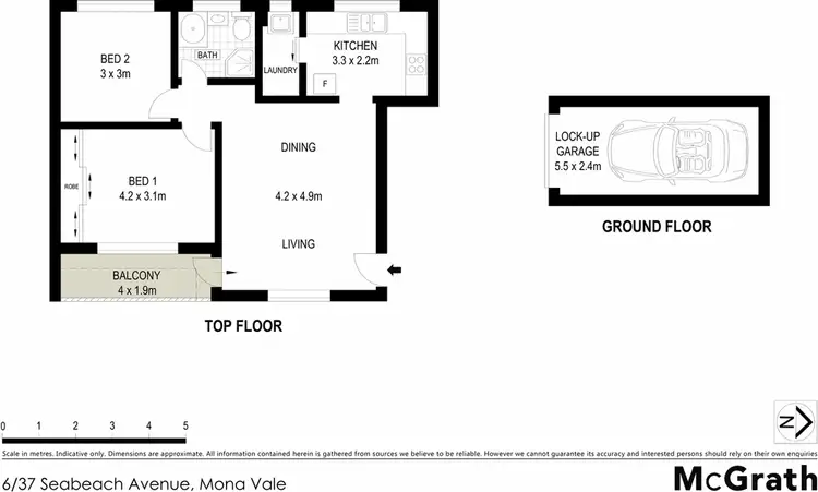 Floorplan of Homely apartment listing, 6/37 Seabeach Avenue, Mona Vale NSW 2103