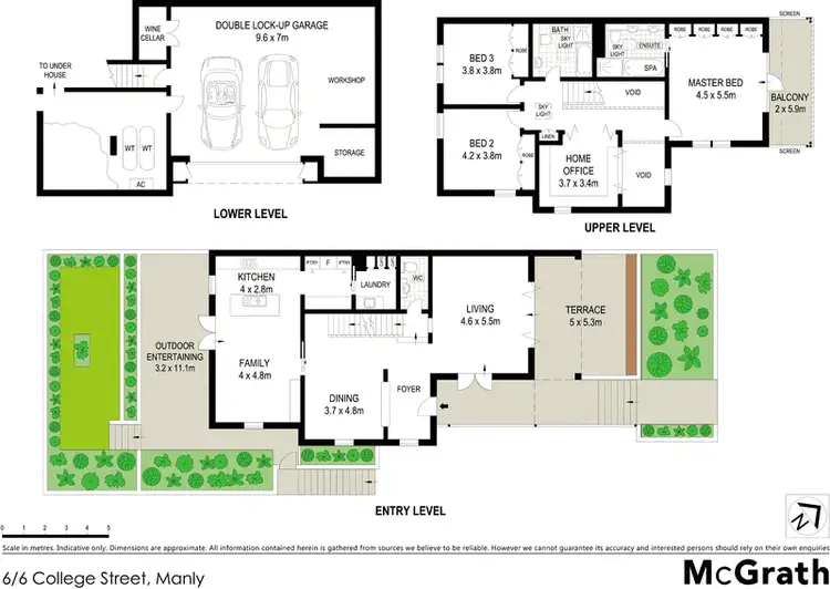 Floorplan of Homely townhouse listing, 6/6 College Street, Manly NSW 2095