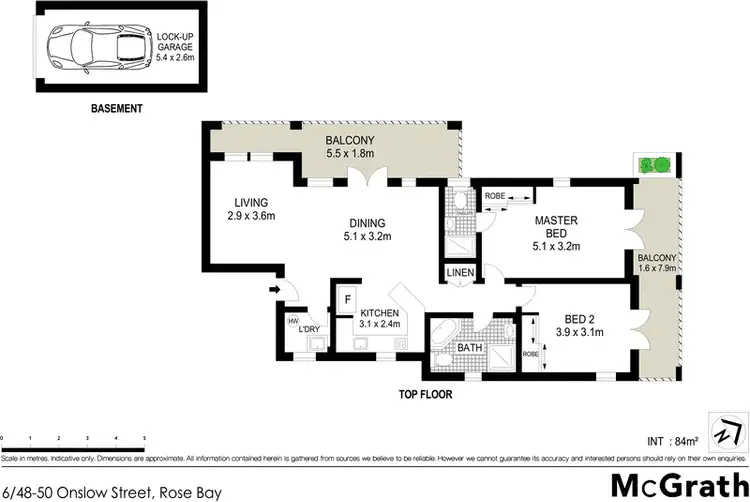 Floorplan of Homely apartment listing, 6/48 Onslow Street, Rose Bay NSW 2029