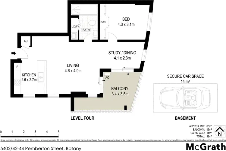 Floorplan of Homely apartment listing, 5402/42 Pemberton Street, Botany NSW 2019