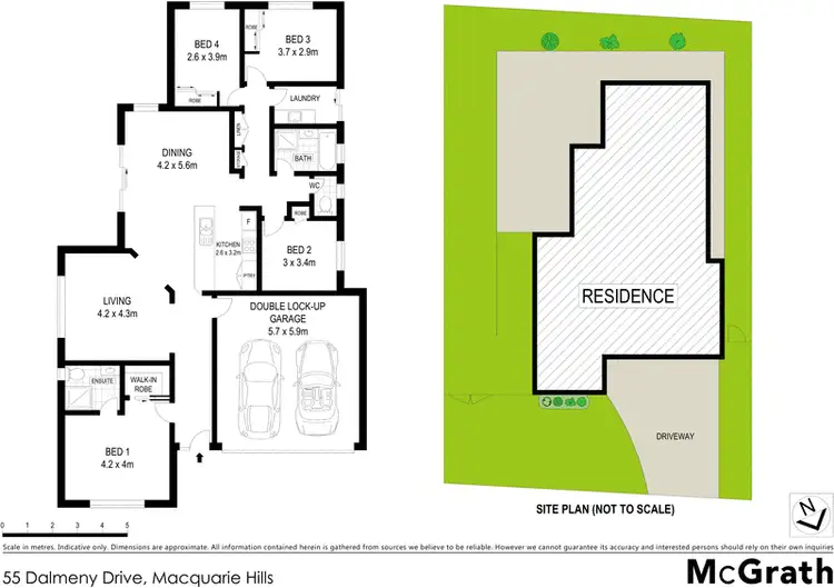 Floorplan of Homely house listing, 55 Dalmeny Drive, Macquarie Hills NSW 2285