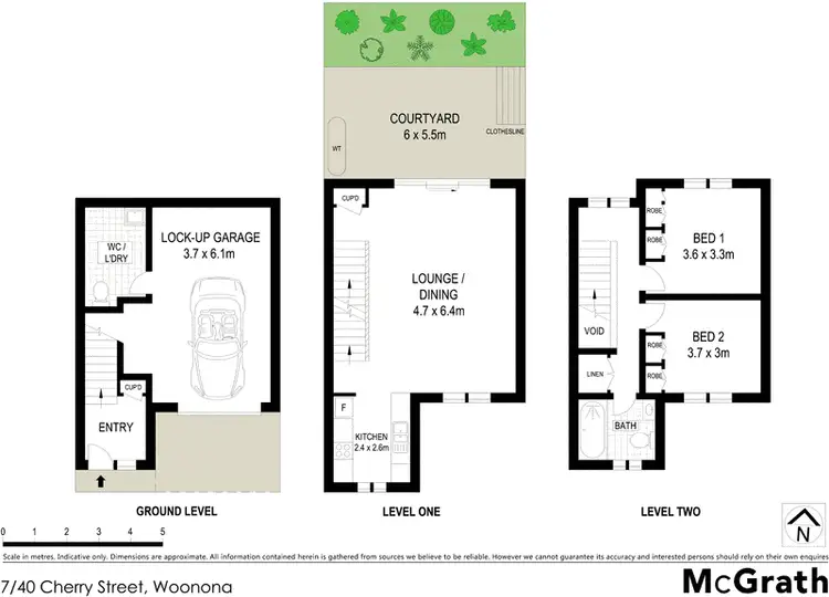 Floorplan of Homely townhouse listing, 7/40 Cherry Street, Woonona NSW 2517