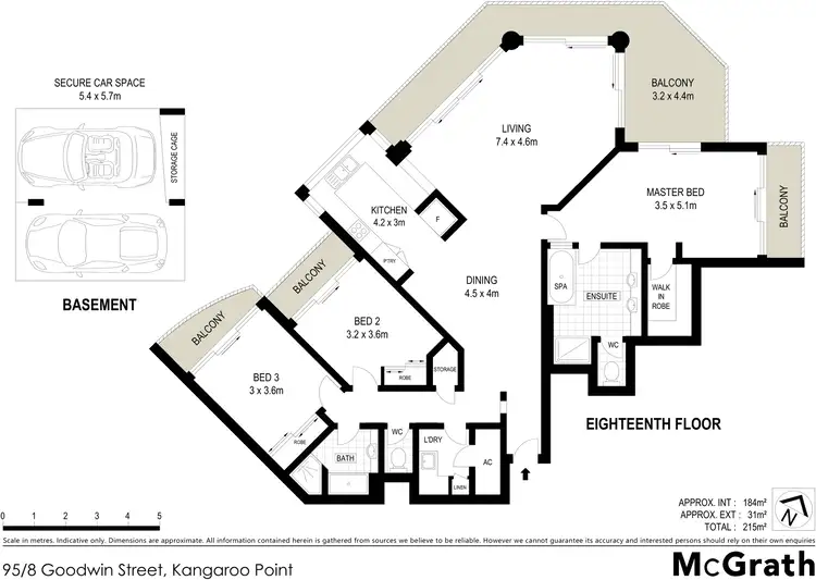 Floorplan of Homely apartment listing, 8 Goodwin Street, Kangaroo Point QLD 4169