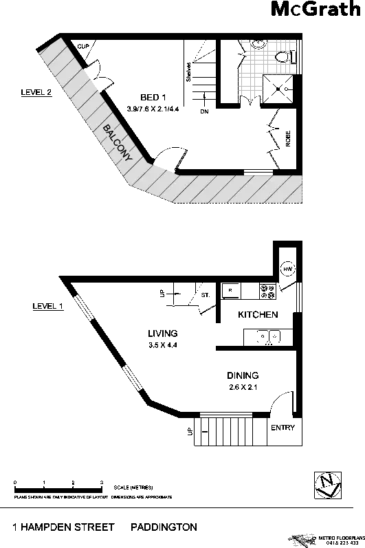Floorplan of Homely house listing, 1 Hampden Street, Paddington NSW 2021