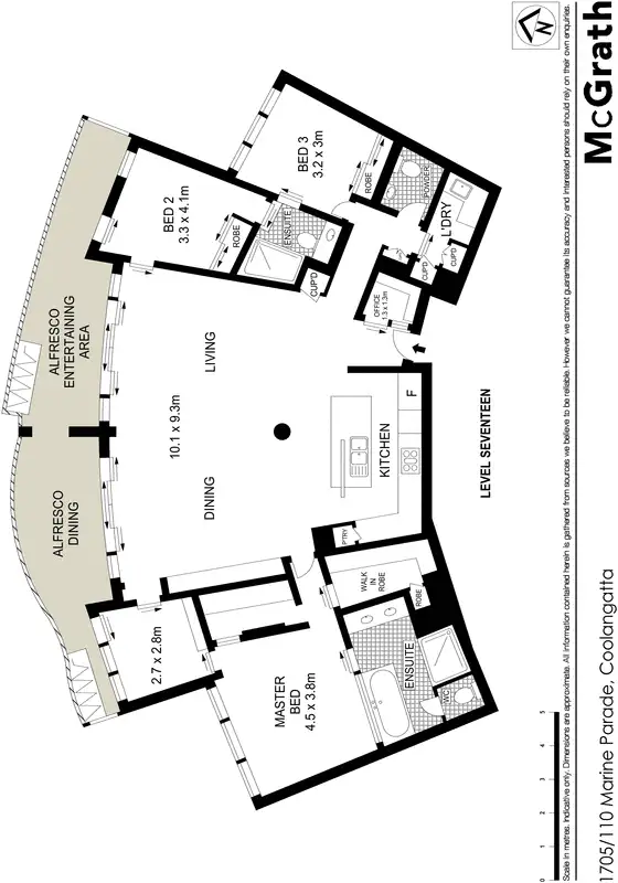 Floorplan of Homely apartment listing, 1705/110 Marine Parade, Coolangatta QLD 4225