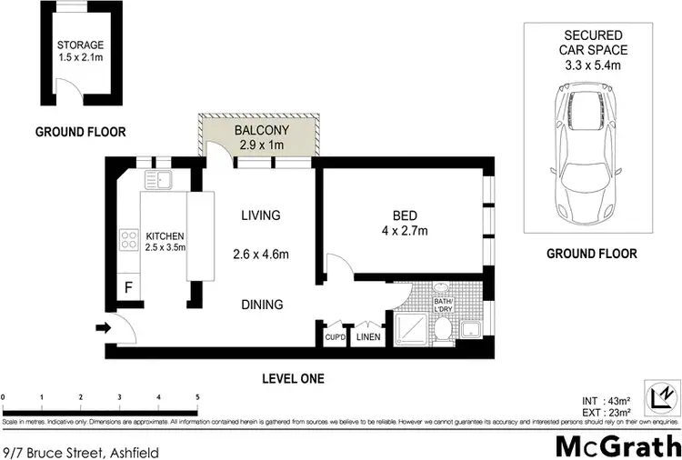 Floorplan of Homely apartment listing, 9/7 Bruce Street, Ashfield NSW 2131