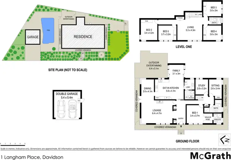 Floorplan of Homely house listing, 1 Langham Place, Davidson NSW 2085