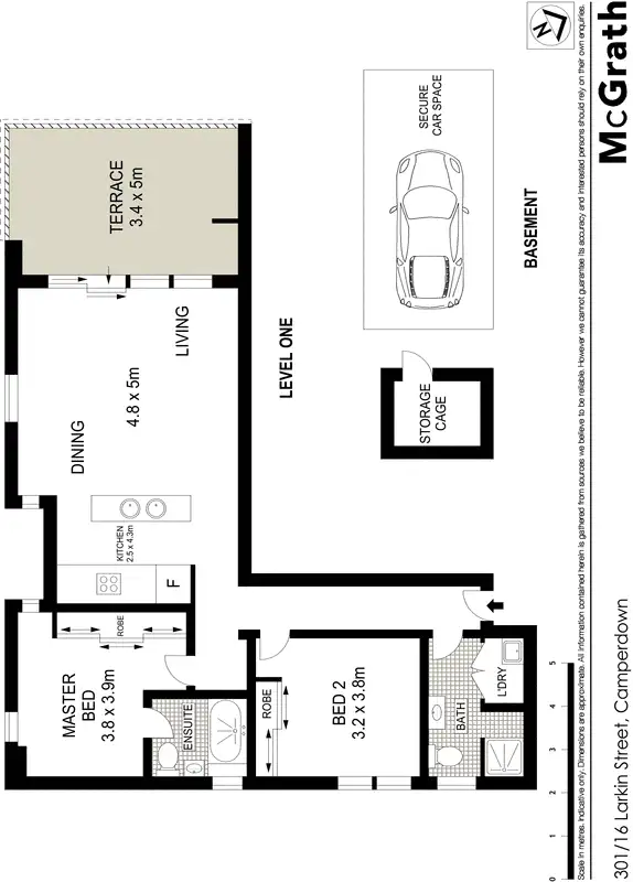 Floorplan of Homely apartment listing, 301/16 Larkin Street, Camperdown NSW 2050