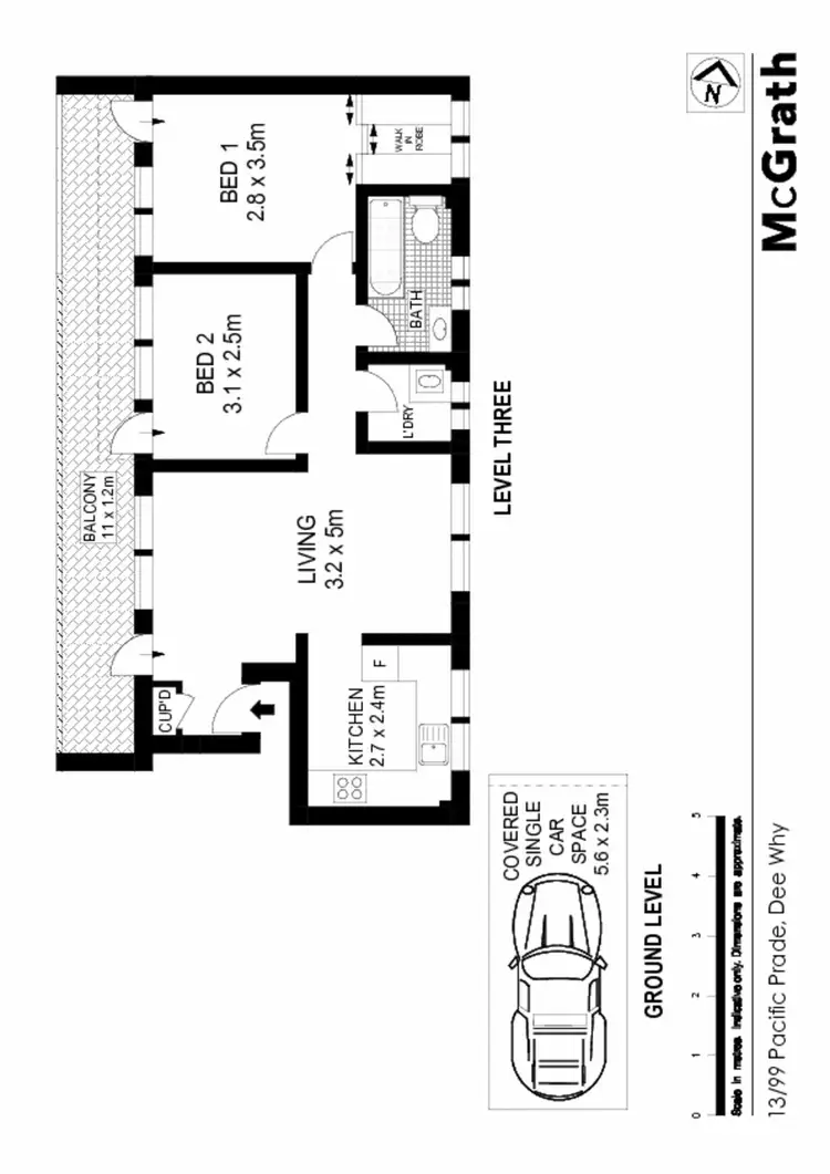Floorplan of Homely apartment listing, 13/99 Pacific Parade, Dee Why NSW 2099