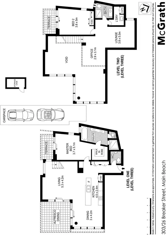Floorplan of Homely apartment listing, 303/26 Breaker Street, Main Beach QLD 4217