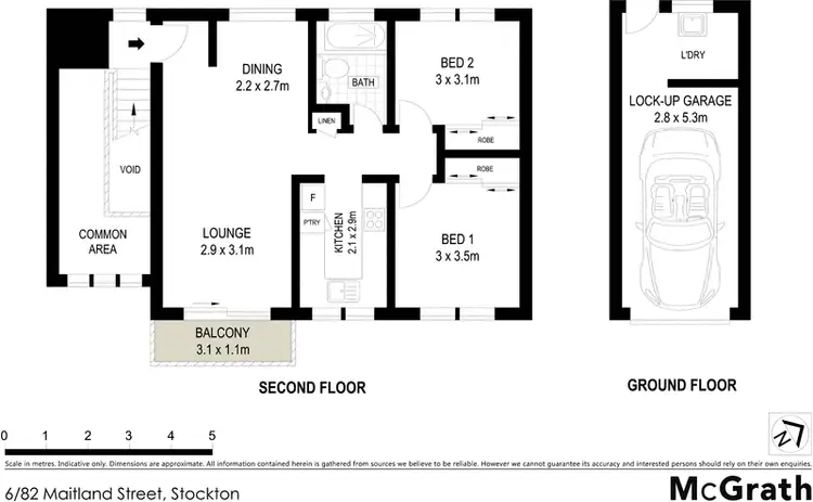 Floorplan of Homely apartment listing, 6/82 Maitland Street, Stockton NSW 2295