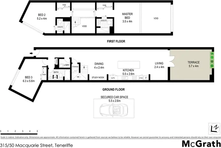Floorplan of Homely apartment listing, 50 Macquarie Street, Teneriffe QLD 4005