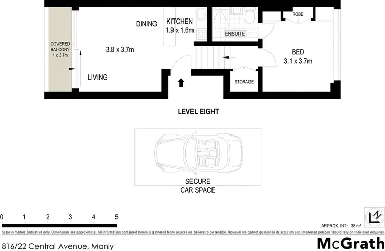 Floorplan of Homely apartment listing, 816/22 Central Avenue, Manly NSW 2095
