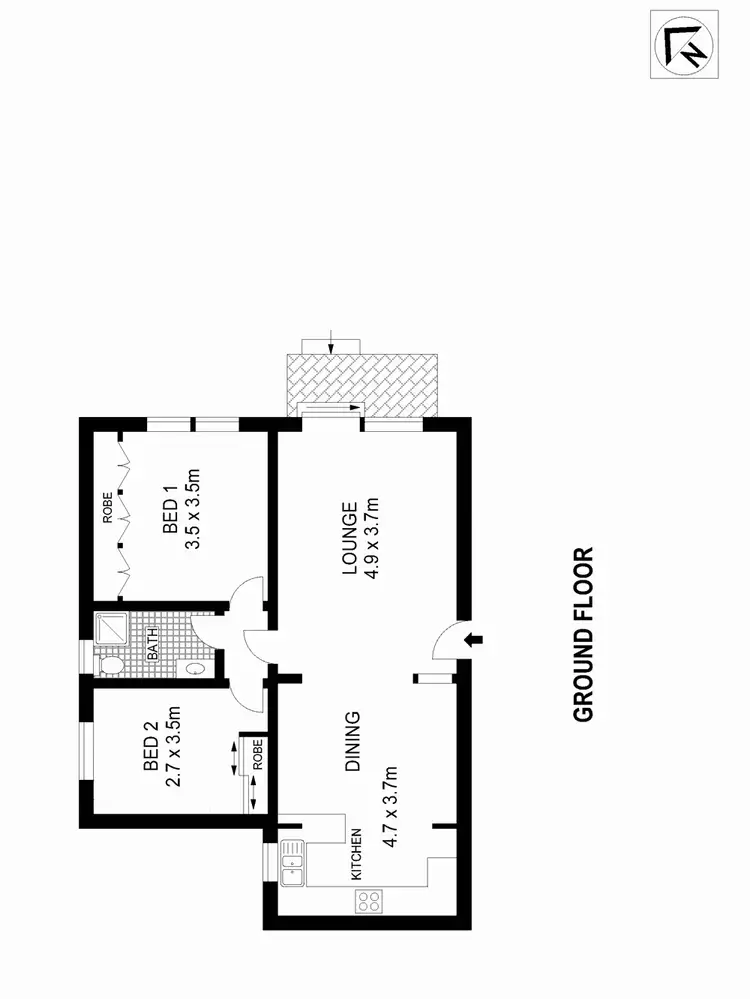 Floorplan of Homely apartment listing, 2/140 Hastings Parade, Bondi Beach NSW 2026