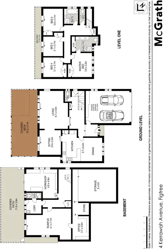 Floorplan of Homely house listing, 4 Kerrawah Avenue, Figtree NSW 2525