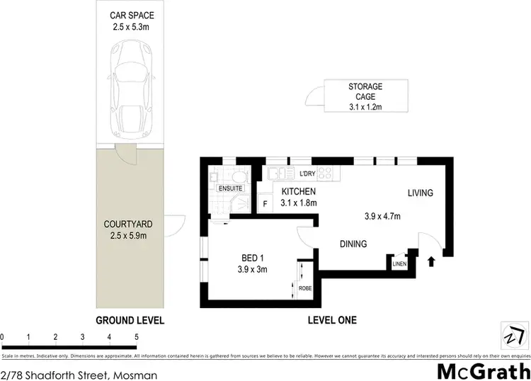 Floorplan of Homely apartment listing, 2/78 Shadforth Street, Mosman NSW 2088