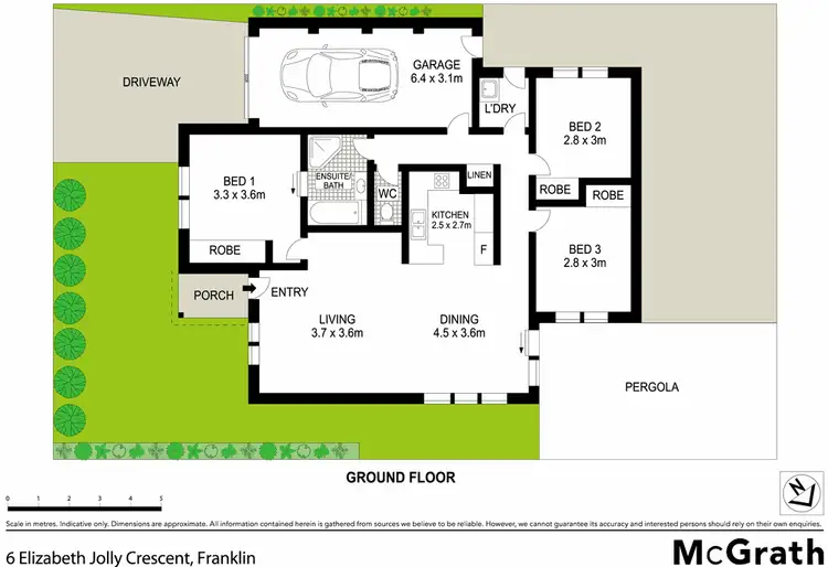 Floorplan of Homely house listing, 6 Elizabeth Jolly Crescent, Franklin ACT 2913